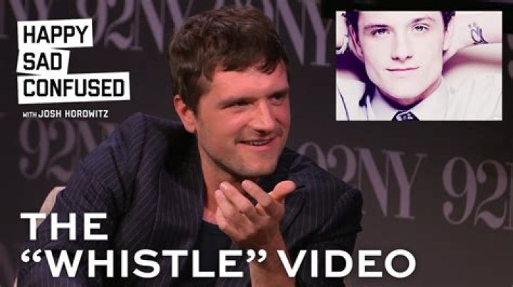 Josh Hutcherson awkwardly listens to fan personally singing the Whistle meme to him