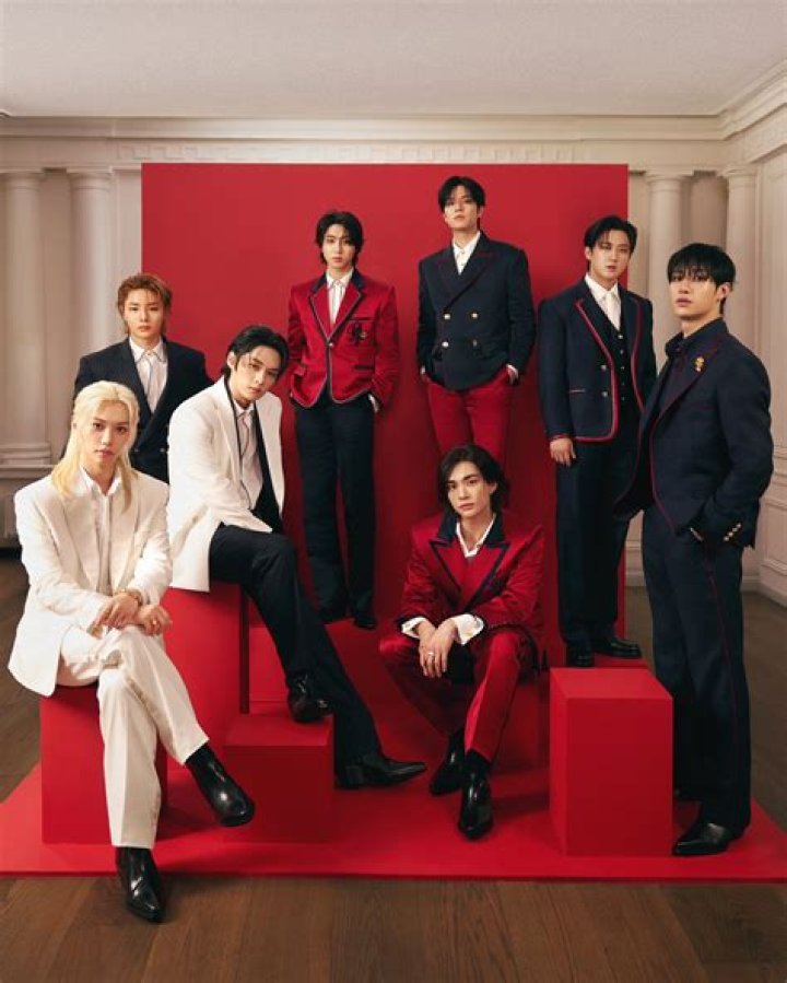 Stray Kids at K Global Best Artist Award red carpet serves majestic looks in black and white co-ordinated fits